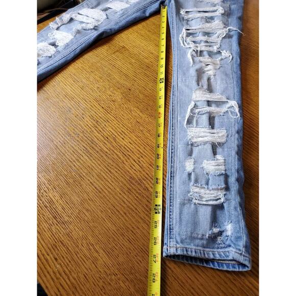 Rag & Bone 25 Destroyed Jeans DRE Brigade Medium Wash Low Rise Distressed - Picture 6 of 15